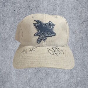San Jose Sharks NHL American Needle Brown Hat Cap Autographed